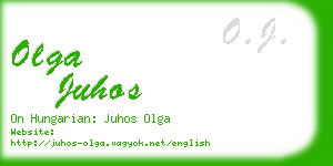 olga juhos business card